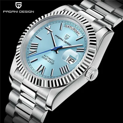 Pagani Design Automatic Sapphire Glass Mechanical Men's NH36A-Ice Blue Dial Watch